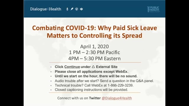 Combating COVID-19: Why Paid Sick Leave Matters to Controlling its Spread