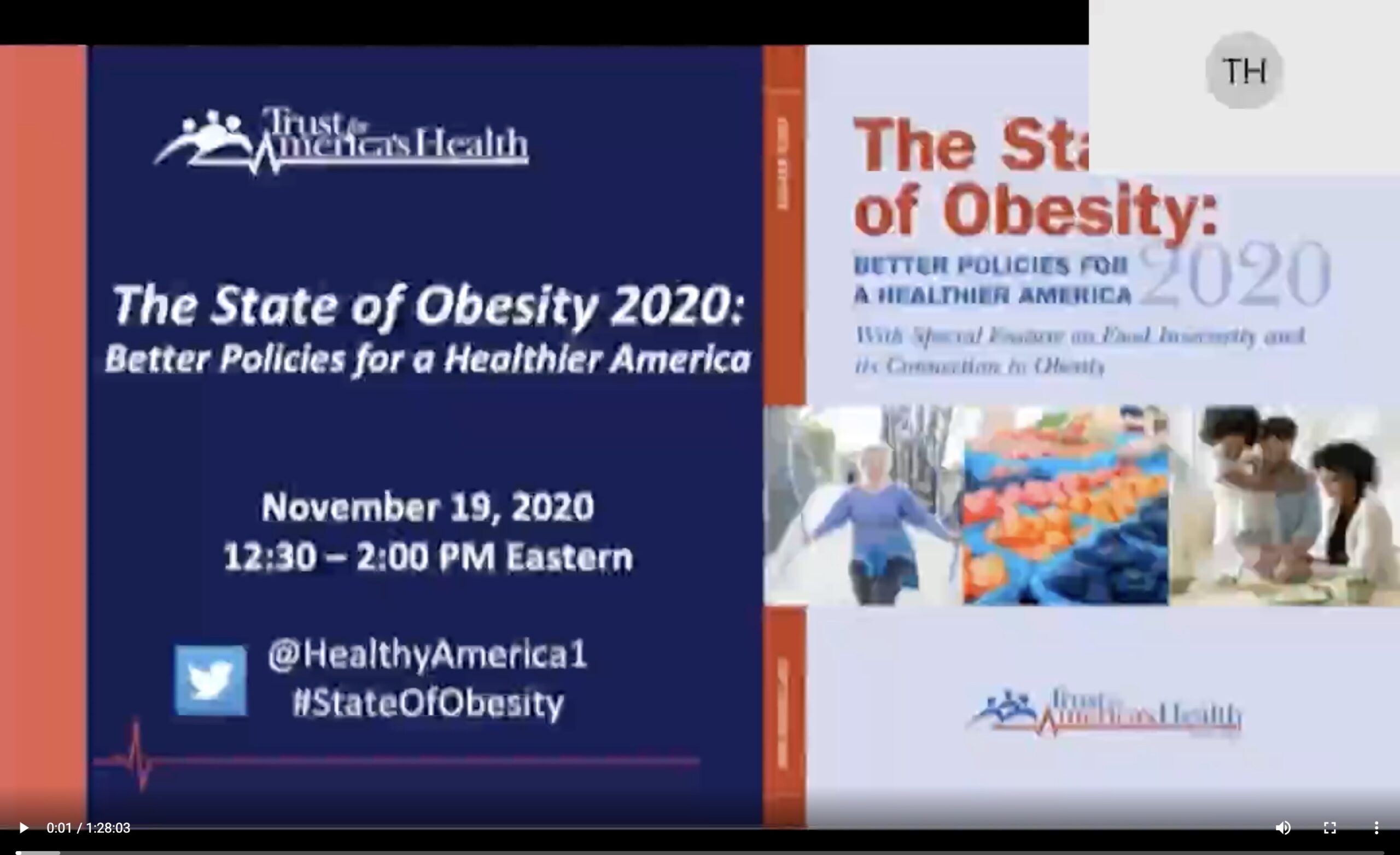 State of Obesity 2020: Better Policies for a Healthier America Congressional Briefing